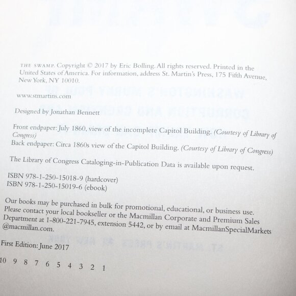 "The Swamp" by Eric Boling 2017 historical nonfiction novel great shape - Picture 3 of 5